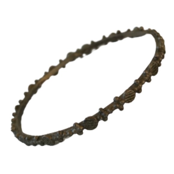 Vintage Silver Boho Ethnic Hippie Bangle Bracelet - Picture 1 of 6